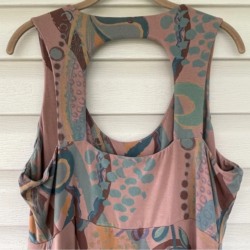 Fresh Produce Paisley Floral Multicolor Sleeveless Cutout Maxi Dress Size XL